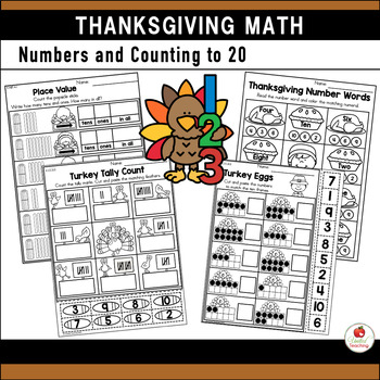 thanksgiving math activities kindergarten by united teaching tpt