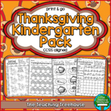 Thanksgiving Kindergarten Pack, No Prep, CCSS Aligned