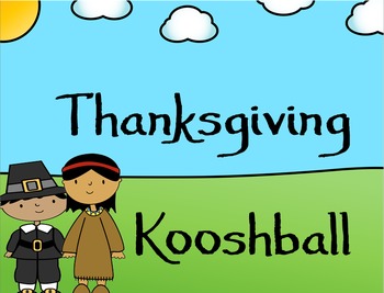 Preview of Thanksgiving Kooshball Game for SMARTboard