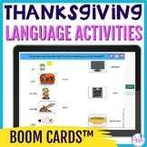 Thanksgiving Language Activities With Boom Cards for Verbs