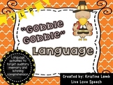 Thanksgiving Language Activity for Speech Therapy