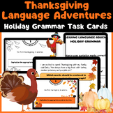 48 Thanksgiving Grammar Review Task Cards