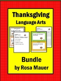 Thanksgiving Language Arts Bundle Assessment, Review, or P