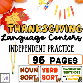 Preview of Thanksgiving Language Standards | Centers | Language Practice