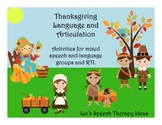 Thanksgiving Language and Articulation - mixed groups and RTI