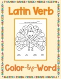 Thanksgiving Latin Color-by-Number Beginner Verb Tenses