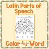 Thanksgiving Latin Color-by-Number Parts of Speech Identification