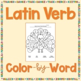Thanksgiving Latin Color-by-Number Verb Tenses