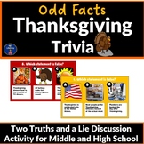 Thanksgiving Lesson Activity for Middle and High School Tr