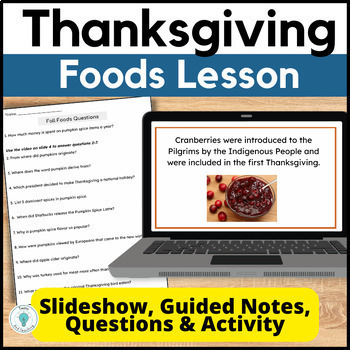 Preview of Thanksgiving Lesson Plans for High School - Cooking Thanksgiving - CTE FACS