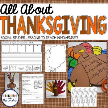 Preview of Thanksgiving Lesson Plans for Kindergarten
