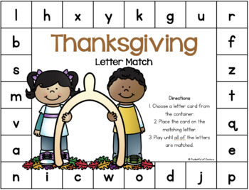 Thanksgiving Letter Match Game {FREE} by Pocketful of ...