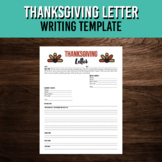 Thanksgiving Letter Template | ELA November Writing Activi