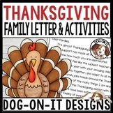 Thanksgiving Letter to Parents Gratitude Activity Thanksgi