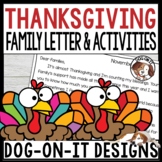 Thanksgiving Letter to Students and Parents | Activities | Craft