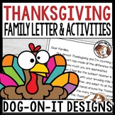 Build a Turkey Craft Activities & Letter to Students & Par