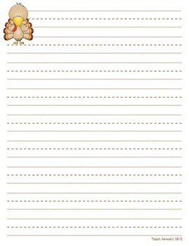 Thanksgiving Leveled Writing Papers by Teach Forward | TpT