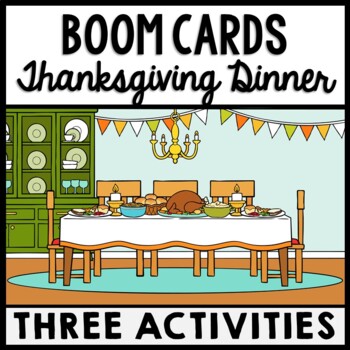 Preview of Thanksgiving - Life Skills - Cooking - Special Education - BOOM CARDS