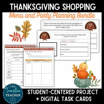 Preview of Thanksgiving Life Skills and Functional Math Activities Bundle