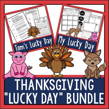 Preview of Thanksgiving Literacy Bundle My Lucky Day Book Companion and Partner Play