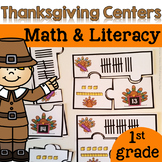 Thanksgiving Math & Literacy Centers {1st Grade}