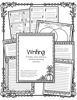 Thanksgiving Literacy Centers and Writing Activities by Time 4 Teaching