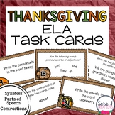 Thanksgiving ELA Task Cards