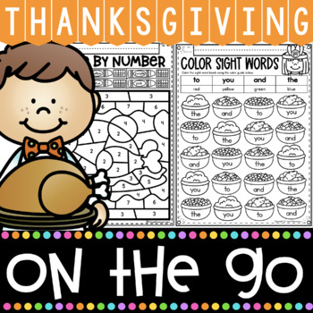 Preview of Thanksgiving Literacy and Math Activities for Kindergarten