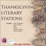 Thanksgiving Literary Stations Bell ringers Warmups Journa