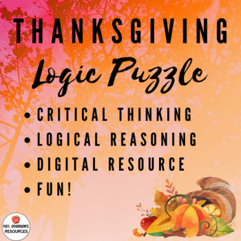 Preview of Thanksgiving Logic Puzzle