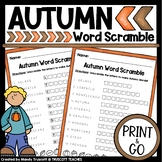 Autumn Word Scramble | Fall Activity | TPT Dollar Deals