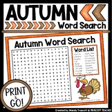 Autumn Word Search | Fall Word Search | TPT Dollar Deals |