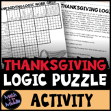 Thanksgiving Logic Puzzle for Middle School - Thanksgiving