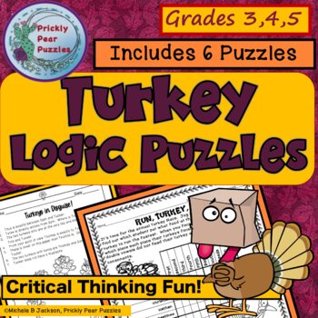 Preview of Thanksgiving Logic Puzzles - November Activities for Fast Finishers