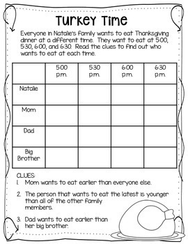 thanksgiving logic puzzles for beginners by meredith berry