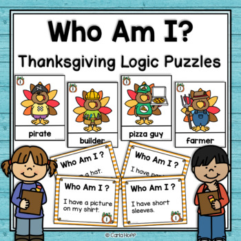 Preview of Thanksgiving Logic Puzzles for Beginners