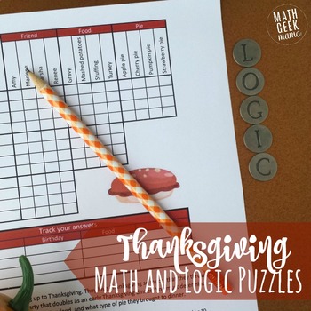 Preview of Thanksgiving Logic & Sudoku Math Puzzles