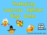 Thanksgiving Lowercase Alphabet Bingo Games- Set of 3