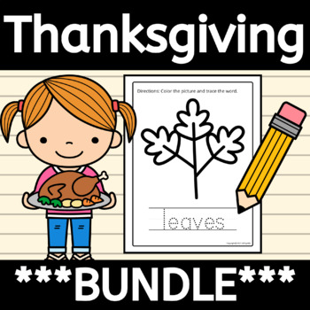 Preview of Thanksgiving MEGA Bundle for Preschool, Kindergarten, Special Education, ABA