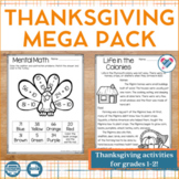Thanksgiving MEGA Pack Grades 1-2 PDF and Digital