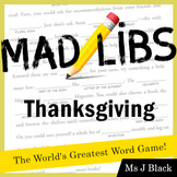 Thanksgiving Mad Libs Parts of Speech Practice FREE