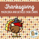 Thanksgiving Main Idea and Details Activity Cards