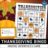 Thanksgiving Making Inferences Bingo Game