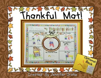Preview of Thanksgiving Mat!  Thanksgiving Placemat PLUS Handprint Poem