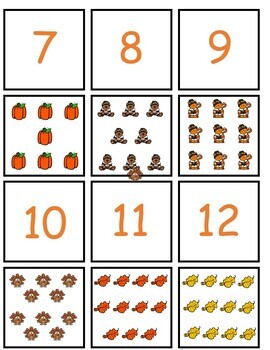 Thanksgiving Matching Games By Ready Set Go Preschool By Mary Setoki