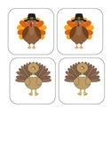 Thanksgiving Matching and Memory Game - 14 pairs!