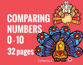 Preview of Greater Than Less Than Worksheets - Thanksgiving Math