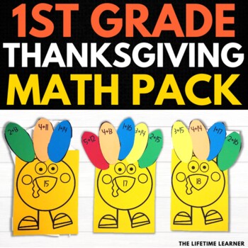 Preview of Thanksgiving Math 1st Grade | November Math Centers
