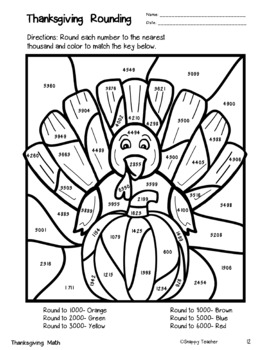 Thanksgiving Math 4th Grade by Snappy Teacher | TpT