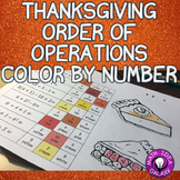 Thanksgiving Math Order of Operations Coloring Activity